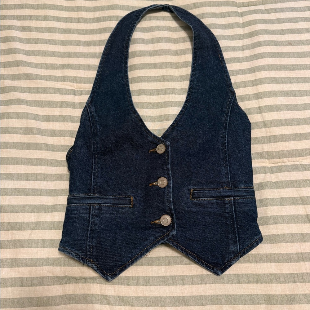 Altar'd State Indigo Denim Vest